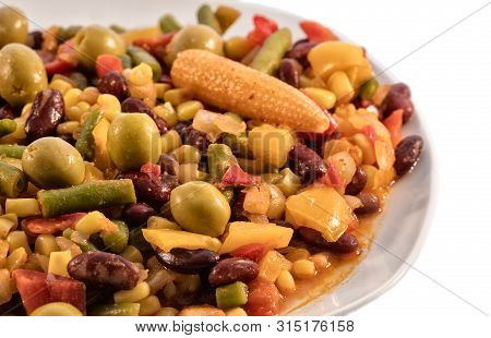 Fried Vegetables In Mexican Style. Healthy Food.
