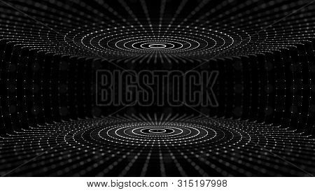 Abstract Geometric Background. Big Data Visualization. Abstract Background With Connecting Dots And