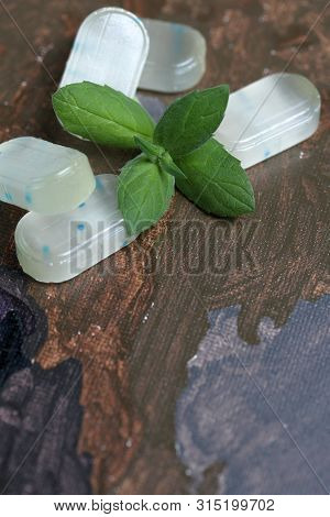 Peppermint Candies For Breath Freshening. With Refreshing Microgranules. Cooling Menthol For Sore Th