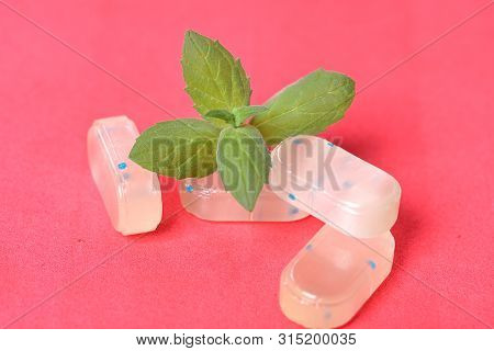 Peppermint Candies For Breath Freshening. With Refreshing Microgranules. Cooling Menthol For Sore Th