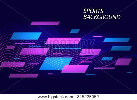 Sport Background With Abstract Speed Wave And Graphic Shape. Geometric Background Of Sport With Abst