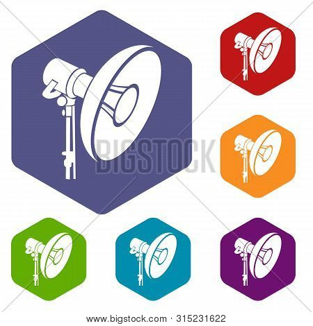 Professional Studio Light Icon In Simple Style On A White Background