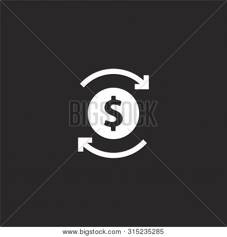 Dollar Symbol Icon. Filled Dollar Symbol Icon For Website Design And Mobile, App Development. Dollar