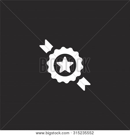 Badge Icon. Filled Badge Icon For Website Design And Mobile, App Development. Badge Icon From Filled