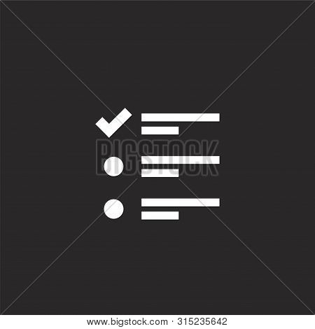 List Icon. Filled List Icon For Website Design And Mobile, App Development. List Icon From Filled Ec