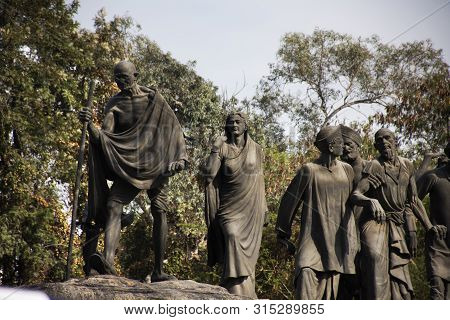 Mohandas Karamchand Gandhi Or Mahatma Gandhi And Indian People Statues For People Travel Visit In Ga
