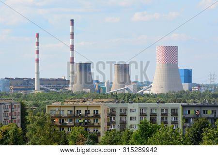 Power Plant, Electricity Production. Bedzin In Poland.