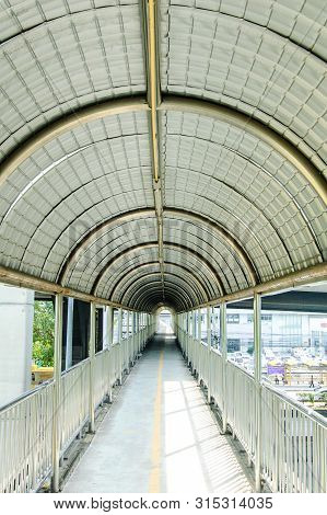 A Bridge Tunnel With The Roof Outdoor