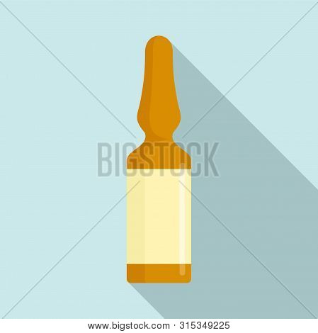 Medical Ampule Icon. Flat Illustration Of Medical Ampule Vector Icon For Web Design