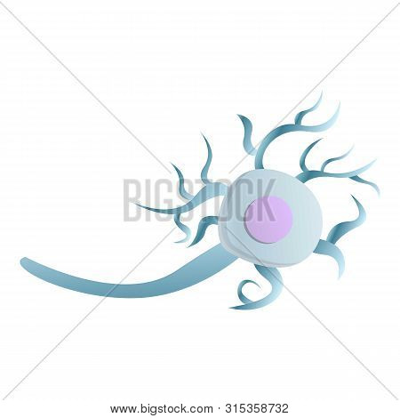 Brain Neuron Icon. Cartoon Of Brain Neuron Vector Icon For Web Design Isolated On White Background
