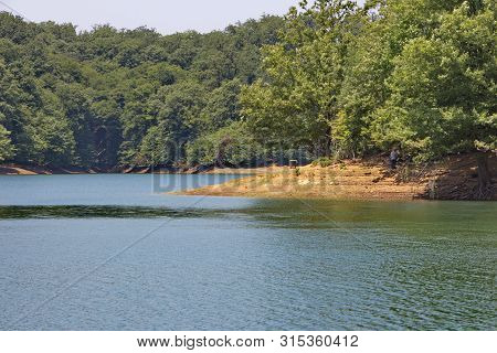 Khanbulan Reservoir Near The City Of Lankaran In Southern Azerbaijan In Summer