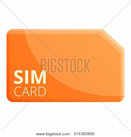 Gsm Sim Card Icon. Cartoon Of Gsm Sim Card Vector Icon For Web Design Isolated On White Background