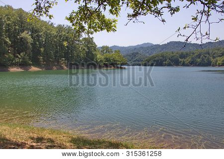 Khanbulan Reservoir Near The City Of Lankaran In Southern Azerbaijan In Summer