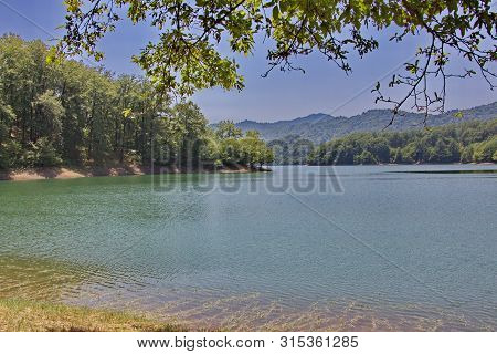 Khanbulan Reservoir Near The City Of Lankaran In Southern Azerbaijan In Summer