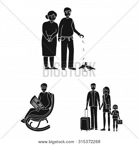 Isolated Object Of Face And Portrait Symbol. Set Of Face And People Vector Icon For Stock.