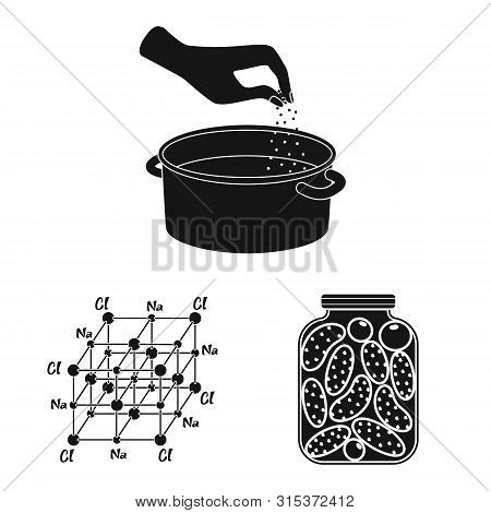 Vector Design Of Natural And Baking Sign. Collection Of Natural And Food Vector Icon For Stock.