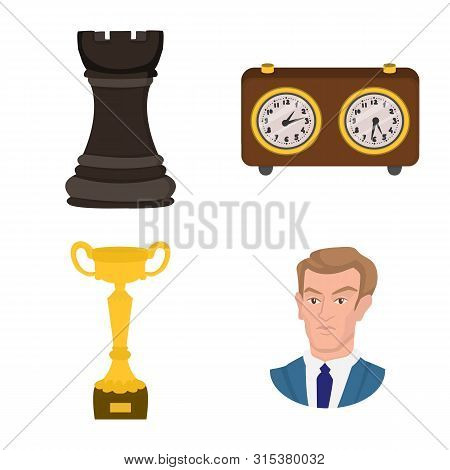 Vector Design Of Chess And Game Logo. Collection Of Chess And Strategy Vector Icon For Stock.