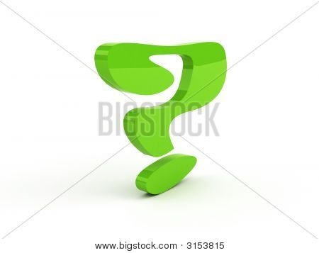 Signo de interrogación verde