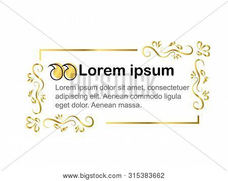 Vector Cartoon Frame For Text. Block Text On The Site. Design Block With A Note. Frame For The Banne
