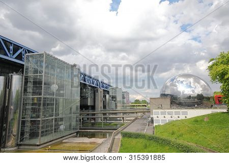 Paris France - May 26, 2019: Cite Science Museum Villette Park Paris France