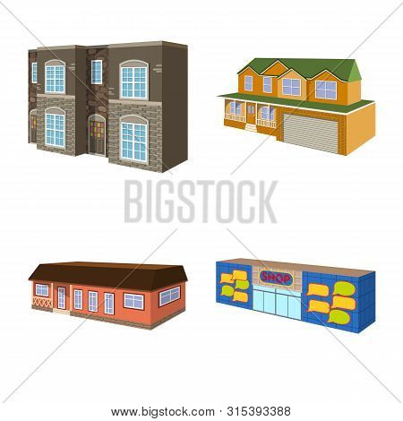 Vector Design Of Building And Home Icon. Collection Of Building And Construction Stock Vector Illust