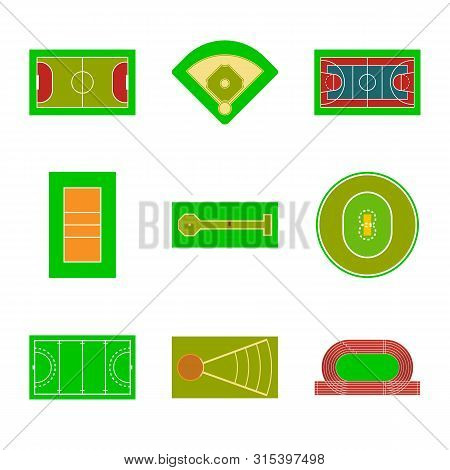 Isolated Object Of Field And Plan Symbol. Collection Of Field And Grass Stock Vector Illustration.