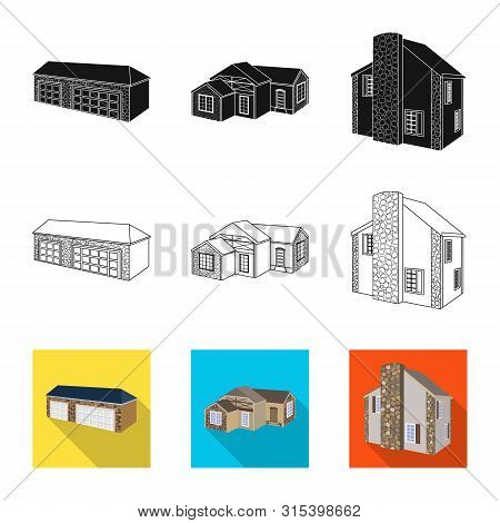 Vector Illustration Of Facade And Housing Icon. Collection Of Facade And Infrastructure Vector Icon 