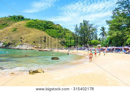 Phuket, Thailand - March 15th 2012: Yanui Beach On A Sunny Day. This Beach Is In The South Of The Is