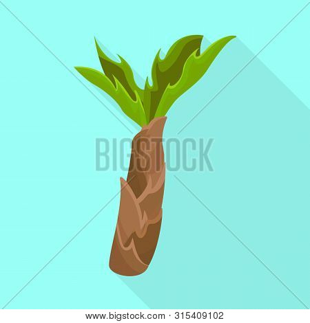 Vector Design Of Palm And Forest Logo. Set Of Palm And Green Stock Symbol For Web.