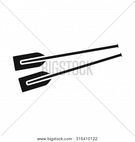 Vector Illustration Of Oars And Paddle Icon. Set Of Oars And Sport Vector Icon For Stock.