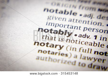 Word Or Phrase Notably In A Dictionary