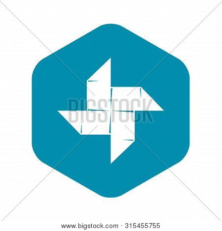 Origami Shuriken Icon. Simple Illustration Of Origami Shuriken Vector Icon For Web