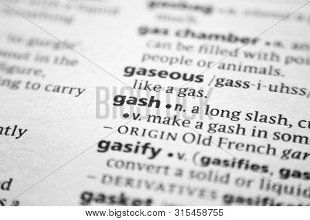 Word Or Phrase Gash In A Dictionary