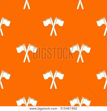 Paintball Sport Flags Pattern Vector Orange For Any Web Design Best