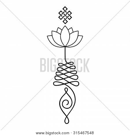 Unalome, Buddhist Symbol For Life Path , Vector
