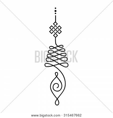 Unalome, Buddhist Symbol For Life Path , Vector