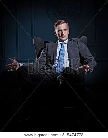 Young businessman in the studio portrait (HDR ver)