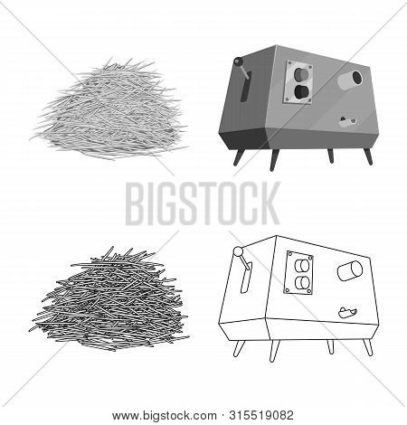 Vector Illustration Of Farm And Agriculture Icon. Set Of Farm And Technology Vector Icon For Stock.