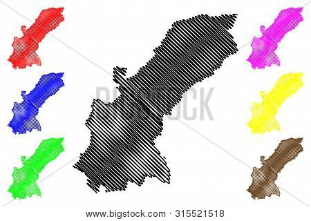 Mashonaland East Province (republic Of Zimbabwe, Provinces Of Zimbabwe) Map Vector Illustration, Scr