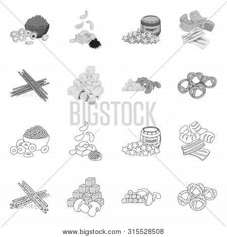 Vector Illustration Of Taste And Seasonin Icon. Set Of Taste And Organic Stock Symbol For Web.