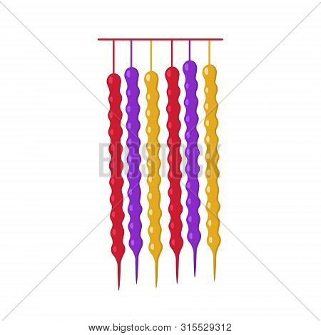 Churchkhela Icon. Traditional Sausage-shaped Candy From Georgia