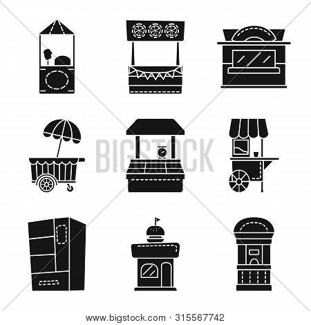 Vector Illustration Of Tent And Urban Icon. Set Of Tent And Stand Stock Vector Illustration.