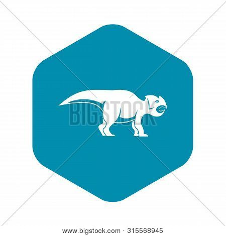 Ceratopsians Dinosaur Icon. Simple Illustration Of Ceratopsians Dinosaur Icon For Web