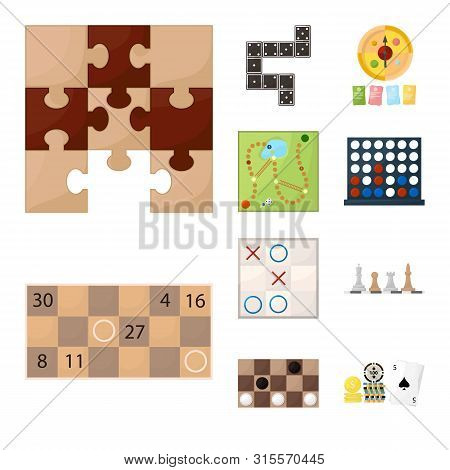 Isolated Object Of Gambling And Concept Logo. Collection Of Gambling And Jackpot Vector Icon For Sto
