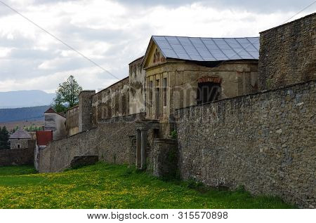 Dfencsive Wall Surrounding The Old Town Of Levoca. A Unesco Heritage Site In Slovakia