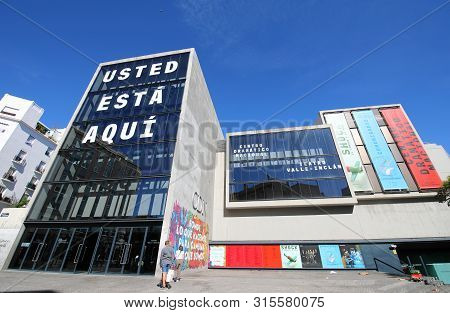 Madrid Spain - May 27, 2019: La Valle Inclan Theatre In Madrid Spain