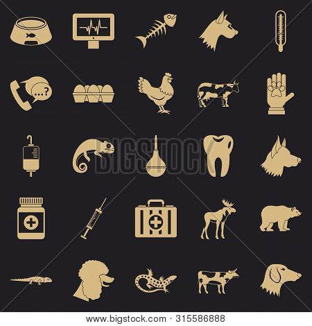 Cow Leech Icons Set. Simple Set Of 25 Cow Leech Icons For Web For Any Design