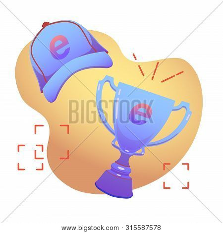 E-sport Equipment Concept With Competitive Games Accessories And Sportswear Vector Flat Illustration