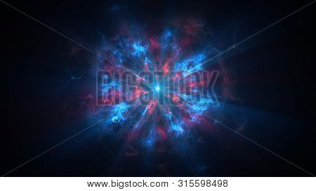 Colorful Shock Wave Consisting Particles. Vfx Elements, Graphic Elements. Light Beam, Shine Through 