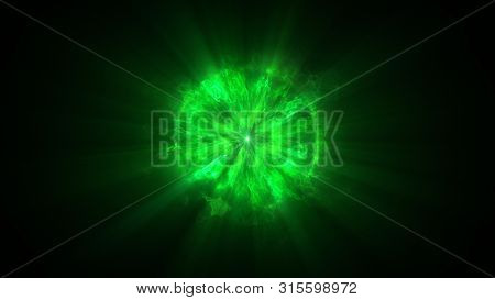Colorful Shock Wave Consisting Particles. Vfx Elements, Graphic Elements. Light Beam, Shine Through 